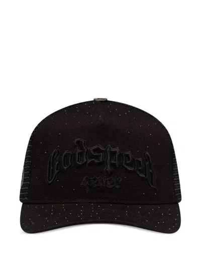 Godspeed Forever Logo Trucker Hat In Brown