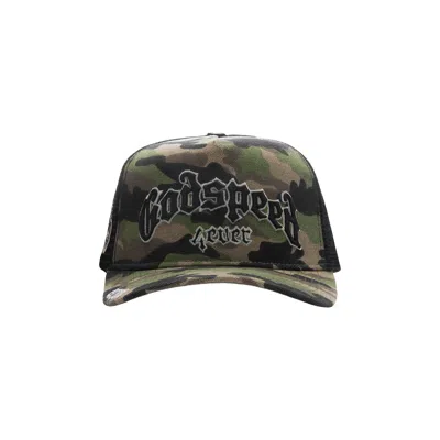 Pre-owned Godspeed Forever Trucker Hat 'camo' | Green | Men's Size Onesize