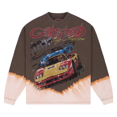 Pre-owned Godspeed F.t.w Long-sleeve 'brown Bleached Wash' | Men's Size Xs