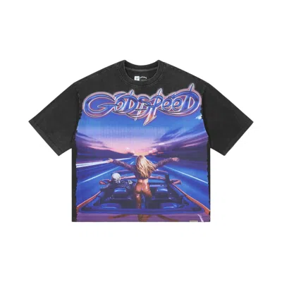 Pre-owned Godspeed Fun T-shirt 'black Wash' | Men's Size S