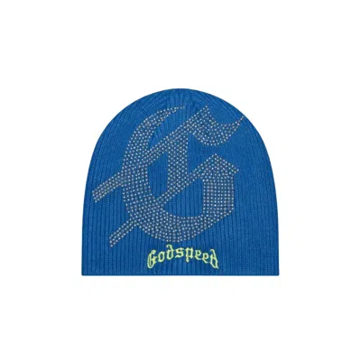 Pre-owned Godspeed G Logo Studded Beanie 'royal Blue' | Men's Size Onesize
