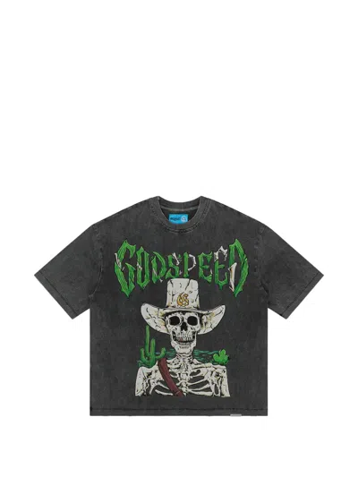 Godspeed Goldie Graphic-print T-shirt In Gray