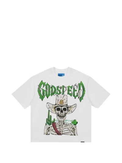 Godspeed Goldie Graphic-print T-shirt In White
