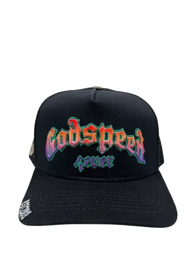 Godspeed Gradient-logo Embroidered Trucker Cap In Black