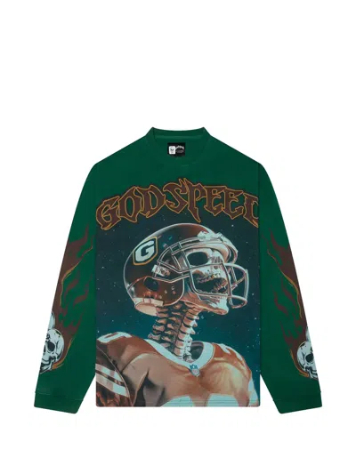 Godspeed Graphic Long-sleeved T-shirt In Green