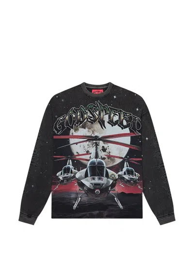 Godspeed Graphic-print Long-sleeve Sweatshirt In Black