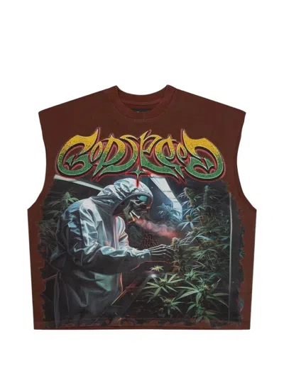 Godspeed Graphic-print T-shirt In Brown