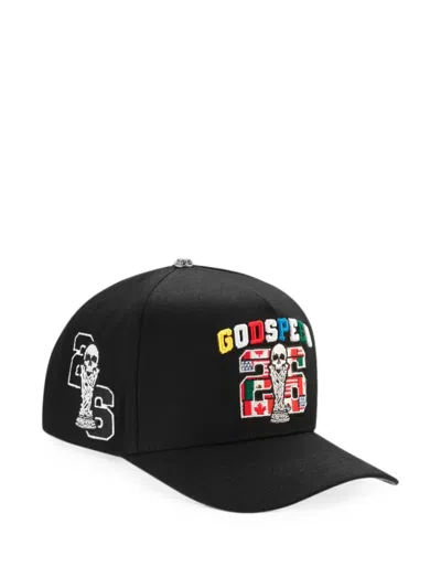 Godspeed Graphic-embroidered Baseball Cap In Black