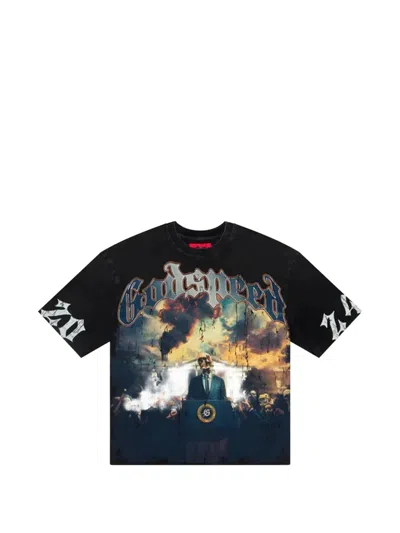 Godspeed Graphic-print Cotton T-shirt In 블랙