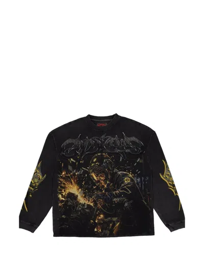 Godspeed Under Construction Long-sleeve T-shirt In Black