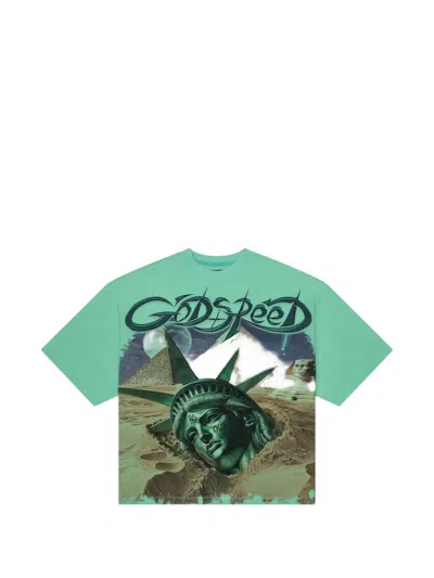 Godspeed Graphic-print Mother Cairo T-shirt In Green