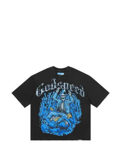 Godspeed Aura Farm Ii Graphic-print T-shirt In Black