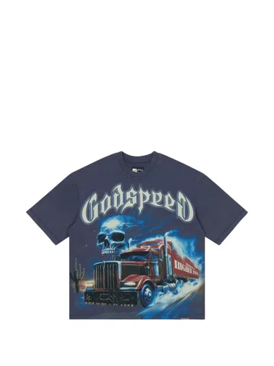 Godspeed Graphic-print T-shirt In Blue