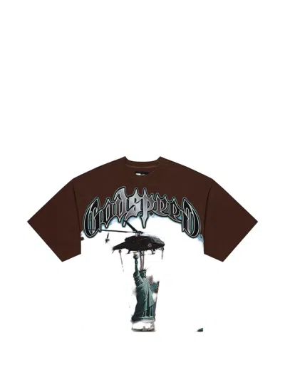 Godspeed Graphic-print T-shirt In Brown
