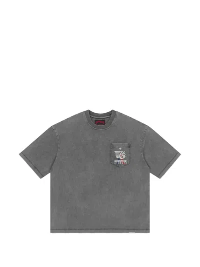 Godspeed Gs Air Paris Logo-print Pocket T-shirt In Gray