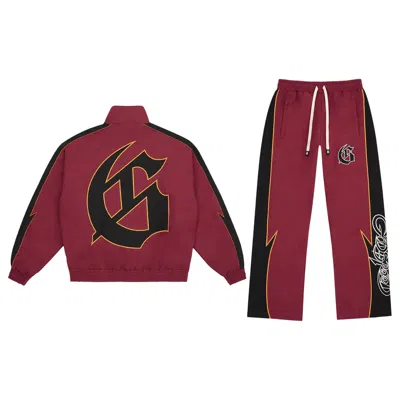 Pre-owned Godspeed Gt Tracksuit 'red Wine' | Men's Size M