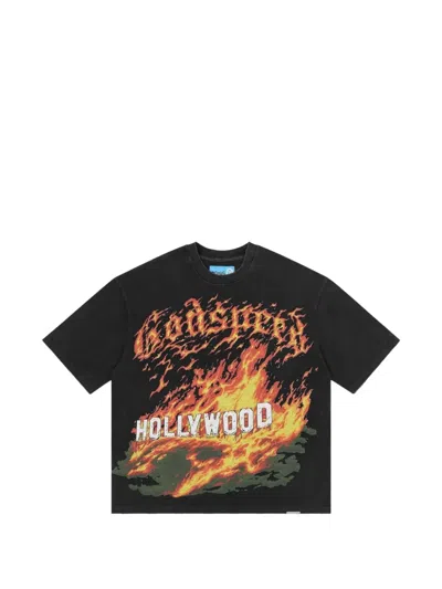 Godspeed Hollywood Inferno T-shirt In Black