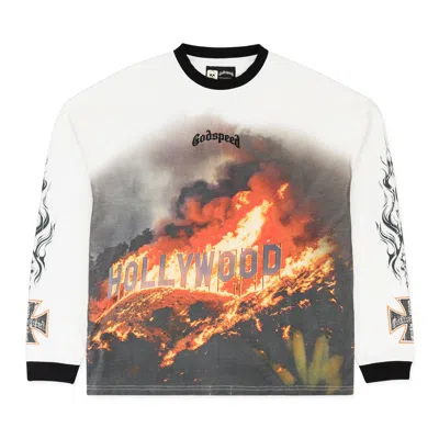 Godspeed Hollywood Thermal L/s White, Black T-shirt