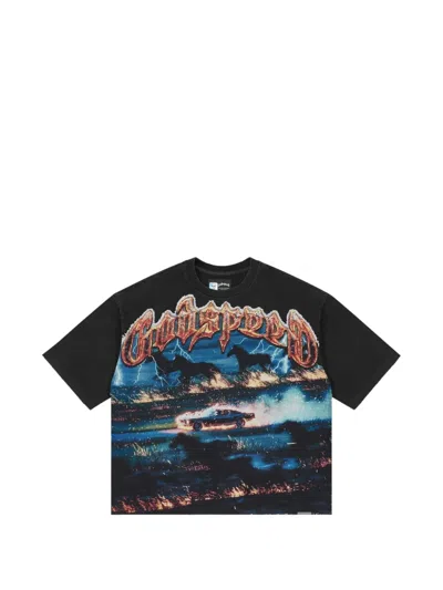 Godspeed Horsepower Graphic-print T-shirt In Black