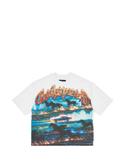 Godspeed Horsepower Graphic-print T-shirt In White