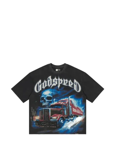 Godspeed Interstate Fate Graphic-print T-shirt In Black