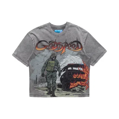 Pre-owned Godspeed Khaos T-shirt 'grey Wash' | Men's Size M