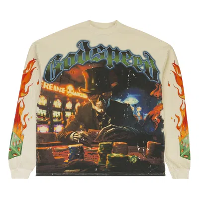 Pre-owned Godspeed Lag Thermal Long-sleeve T-shirt 'bone' | Cream | Men's Size Xl In White