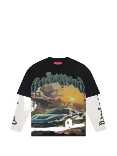 Godspeed Layered Sunset Drift T-shirt In Multi