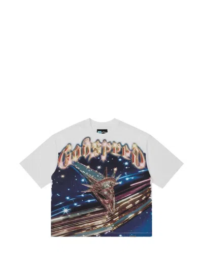 Godspeed Liberty Cruiser Graphic-print T-shirt In White