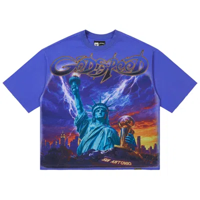 Pre-owned Godspeed Liberty Reigns T-shirt 'blue' | Men's Size Xl