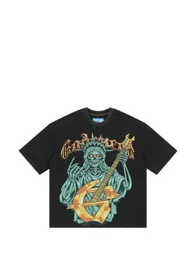 Godspeed Liberty Rock Short-sleeve T-shirt In Black