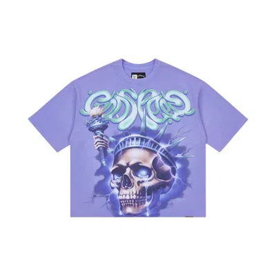 Pre-owned Godspeed Liberty Tears T-shirt 'purple Wash' | Men's Size M