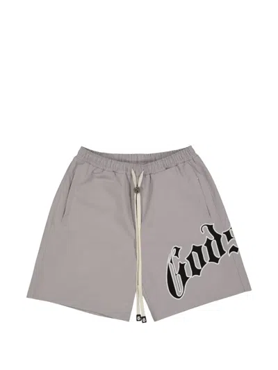 Godspeed Logo Drawstring Shorts In Gray
