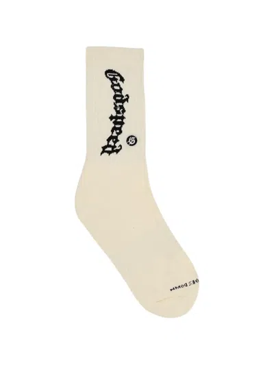 Godspeed Logo-intarsia Socks In Neutral