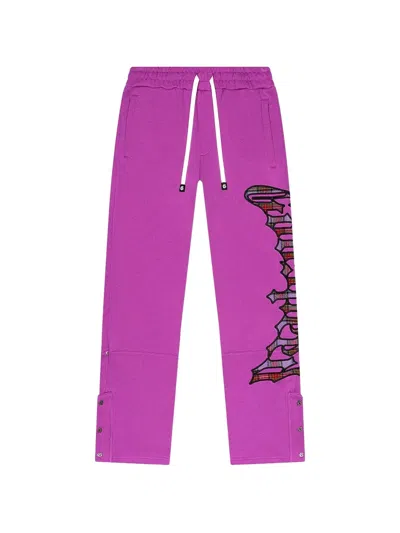Godspeed Logo Plaid Track Pants In Pink