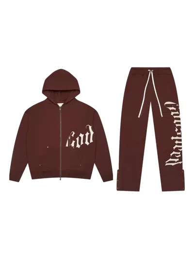 Godspeed Logo-print Track Pants Set (set Of Two) In Brown