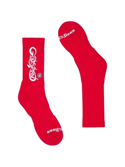 Godspeed Logo Socks In Red