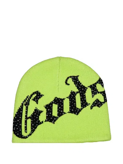 Godspeed Logo-studded Beanie Hat In Green