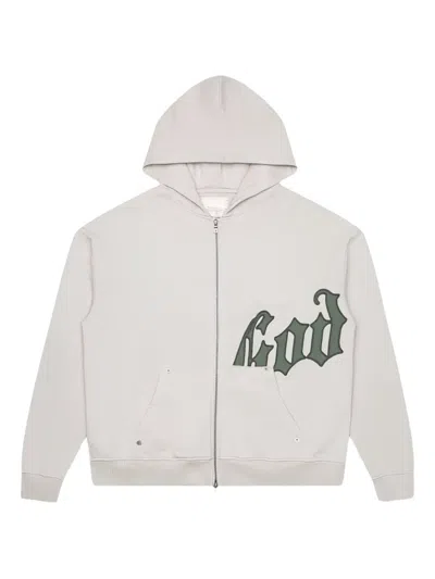 Godspeed Logo Zip Hoodie In Neutral