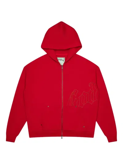 Godspeed Logo Zip Hoodie In Red