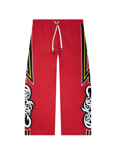 Godspeed Logo-detail Stripe Track Pants In Red