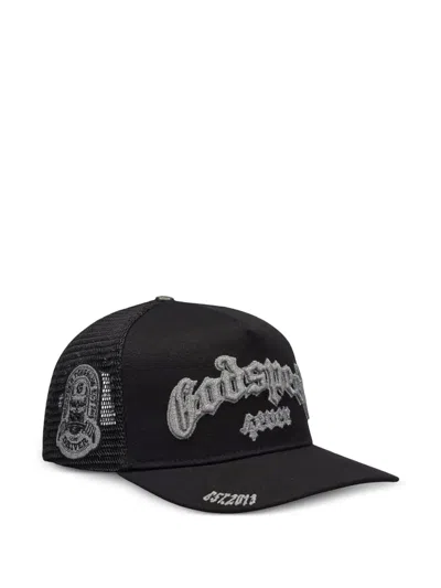 Godspeed Logo-embroidered Trucker Cap In Black