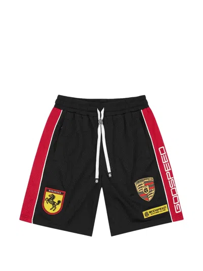 Godspeed Logo-patch Mesh Shorts In Black