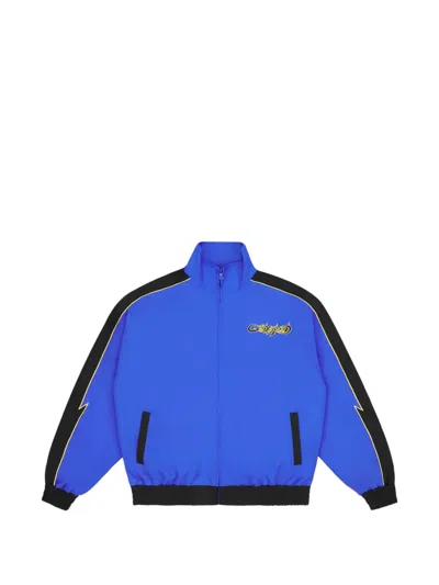 Godspeed Logo-print Panelled Jacket In Blue