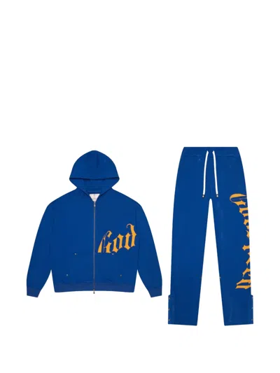 Godspeed Logo-print Zip-up Tracksuit In Blue