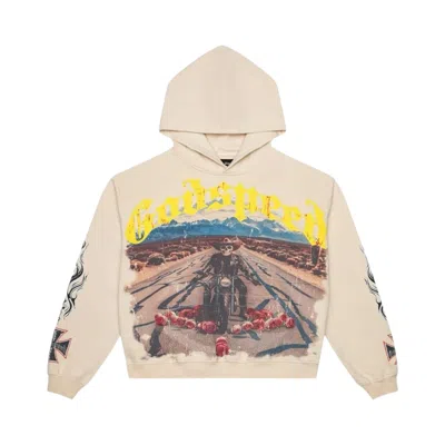 Pre-owned Godspeed Long Lonely Road Hoodie 'bone' | Tan | Men's Size M In Brown