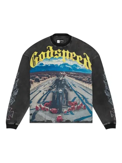 Godspeed Long Lonely Road Long-sleeve T-shirt In Gray