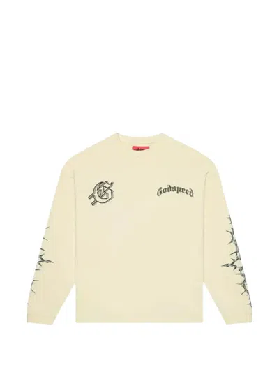 Godspeed Long-sleeve Graphic Hoodie In Neutral