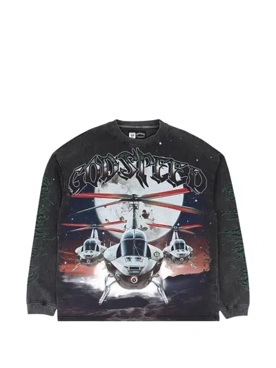 Godspeed Long-sleeve Graphic Sweatshirt In Gray