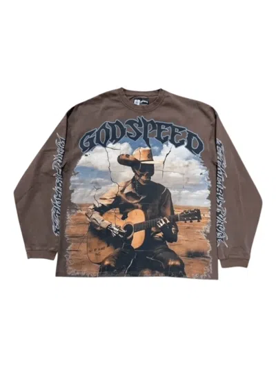 Godspeed Long-sleeve T-shirt In Brown